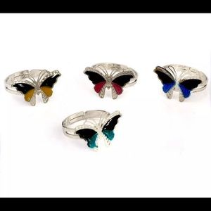 4 For $20 Adjustable Butterfly Mood Ring